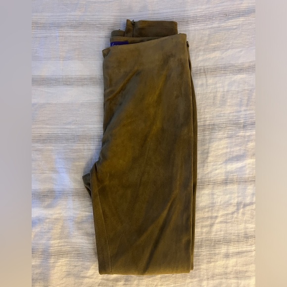 Ralph Lauren Purple Label Suede Skinny Pant. NWT. Size 2. - Picture 8 of 10
